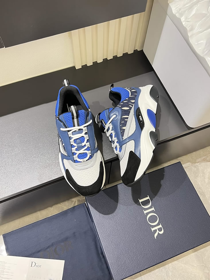 ディオール スニーカー B25 ローカット ブルー shoes435 - 画像 (4)