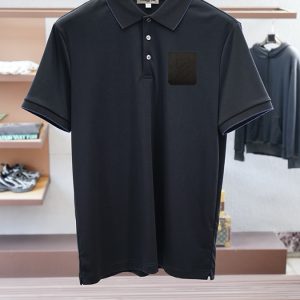 ディオール POLOシャツ オブリーク レザーポケット ブラック FS346