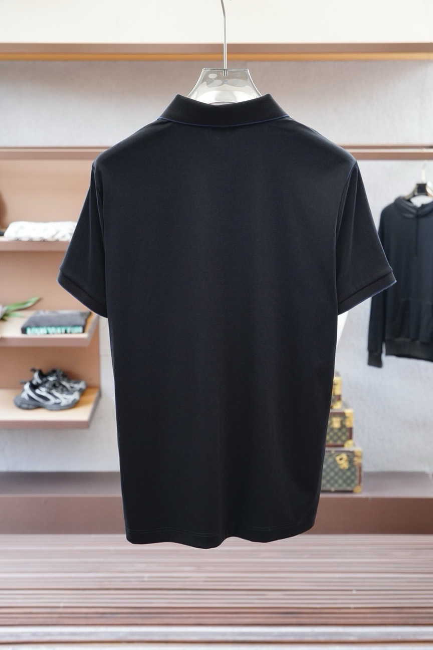 ディオール POLOシャツ レトロロゴ刺繍 ブラック FS349 - 画像 (2)