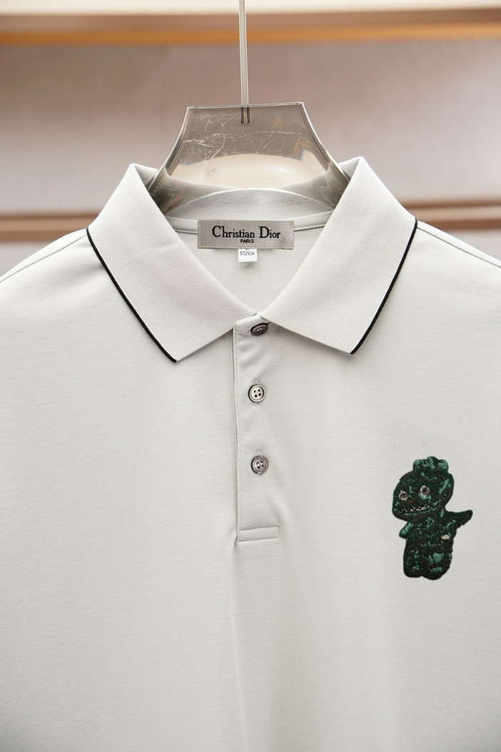 ディオール POLOシャツ キャラクター刺繍 ホワイト FS350 - 画像 (5)