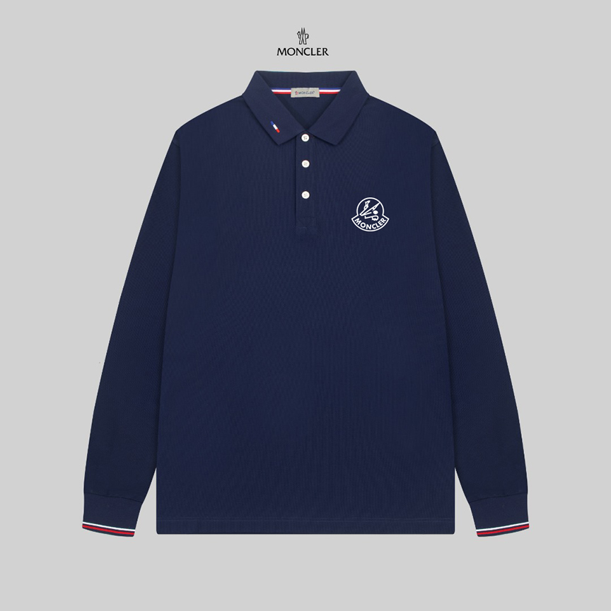 モンクレール POLOシャツ コラボロゴ ネイビー FS372