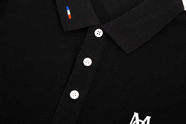 モンクレール POLOシャツ Mロゴ刺繍 ブラック FS378 - 画像 (3)