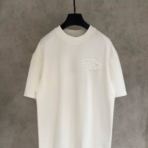 バレンシアガ Tシャツ デストロイ加工 ホワイト FS383
