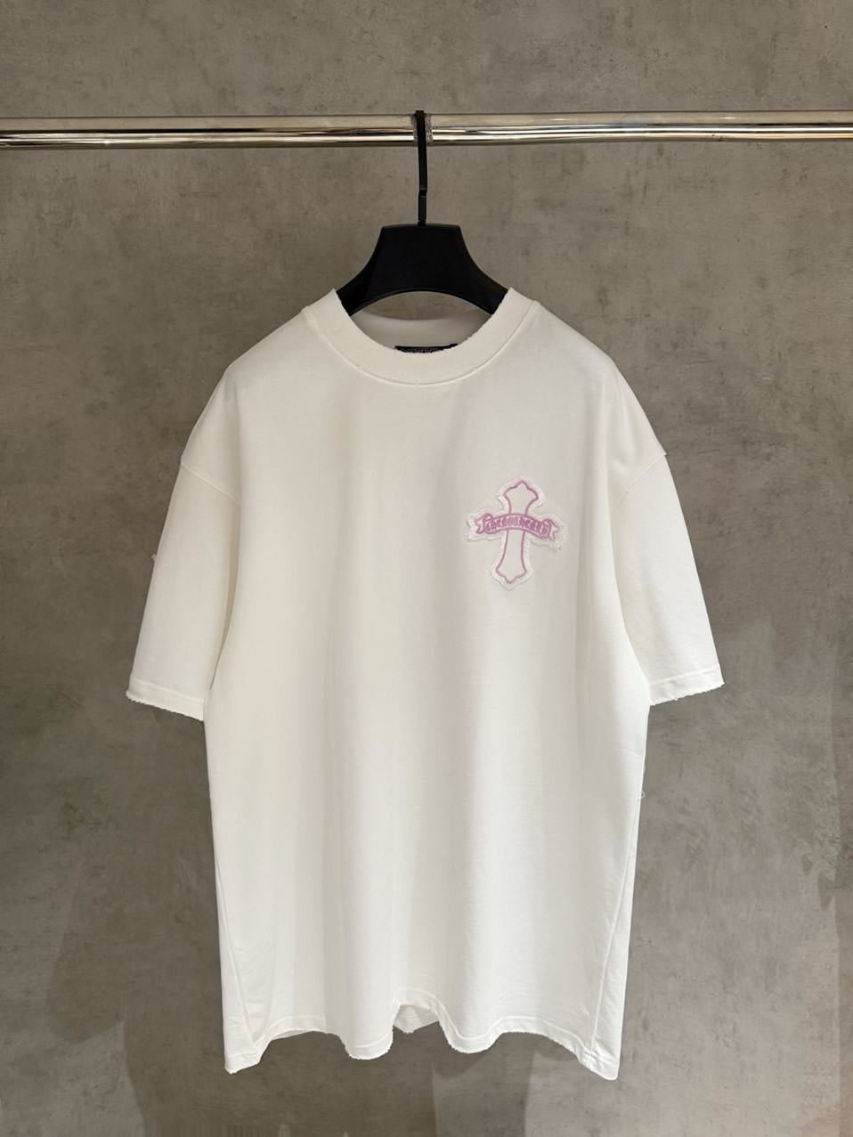 クロムハーツ Tシャツ デストロイ加工 ホワイト FS385 - 画像 (3)