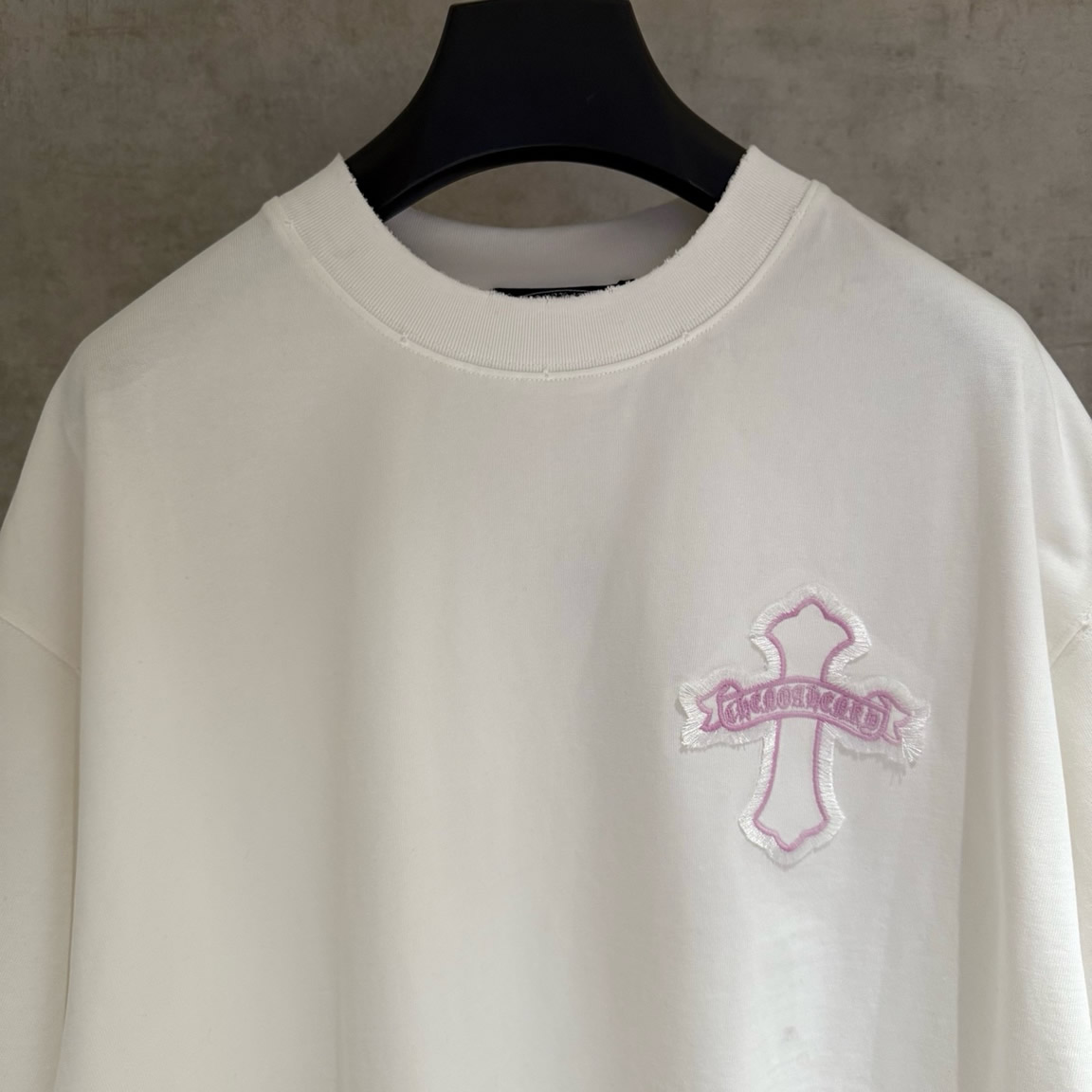 クロムハーツ Tシャツ デストロイ加工 ホワイト FS385 - 画像 (5)