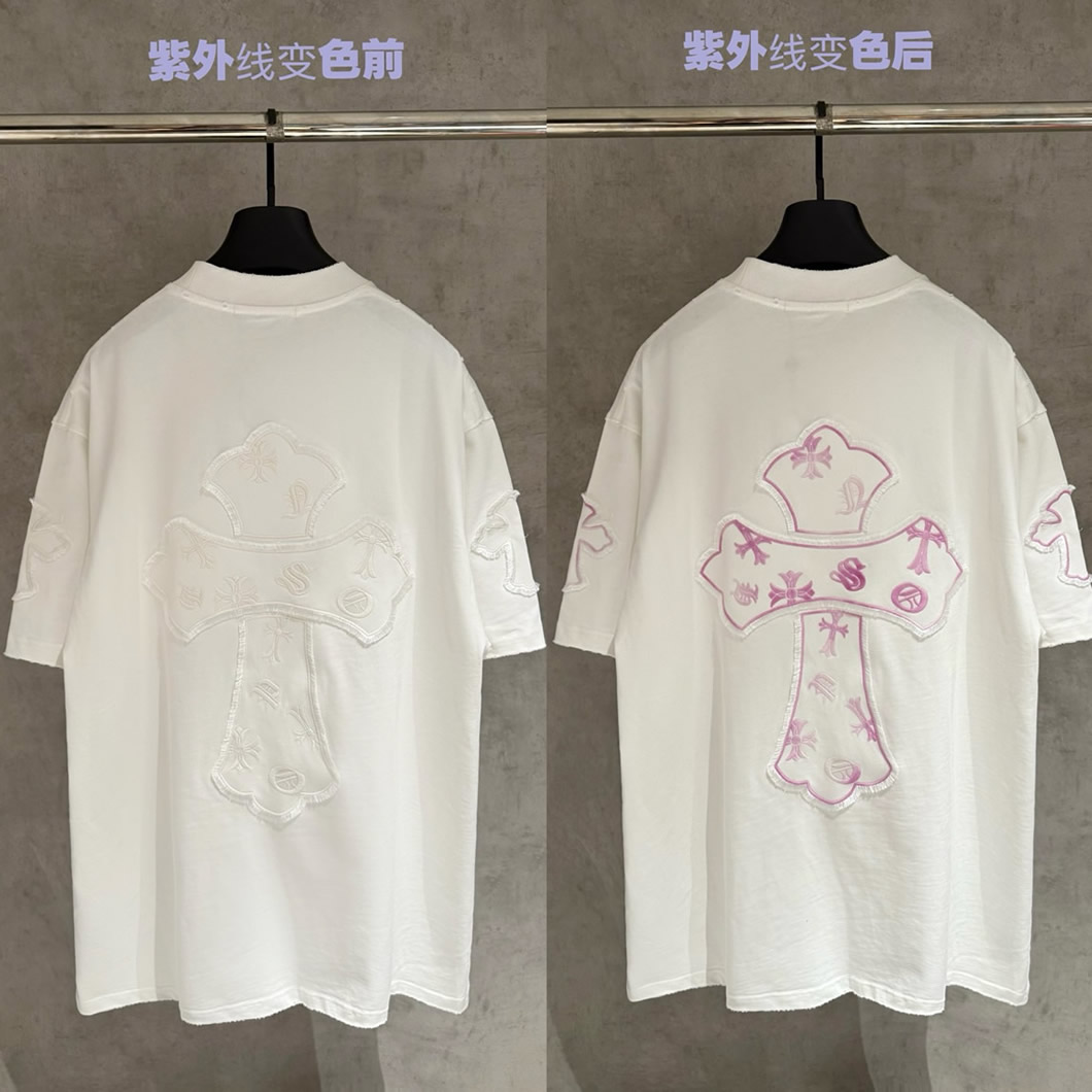 クロムハーツ Tシャツ デストロイ加工 ホワイト FS385 - 画像 (8)