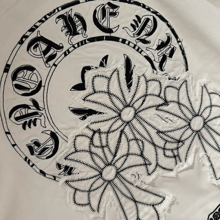 クロムハーツ Tシャツ デストロイ加工 ホワイト FS387 - 画像 (7)