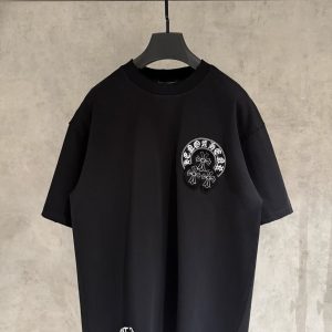 クロムハーツ Tシャツ デストロイ加工 ブラック FS388