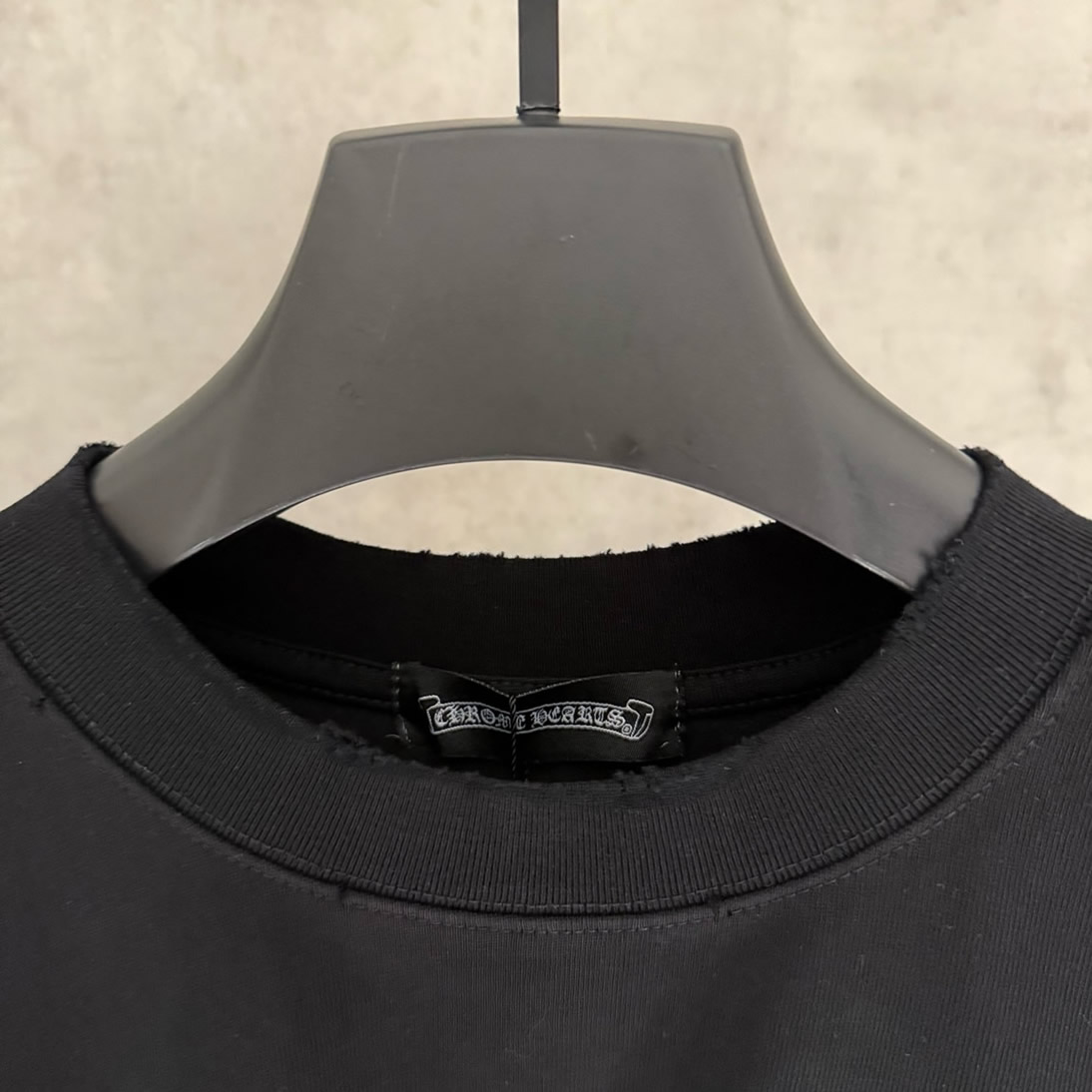 クロムハーツ Tシャツ デストロイ加工 ブラック FS388 - 画像 (5)