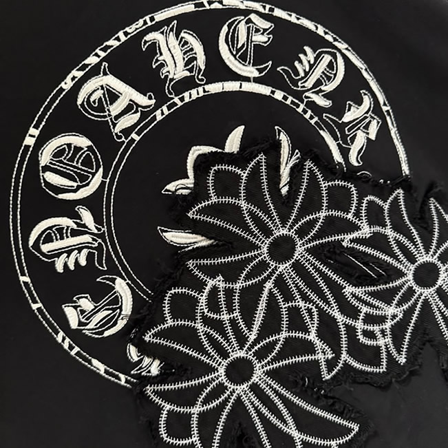 クロムハーツ Tシャツ デストロイ加工 ブラック FS388 - 画像 (7)