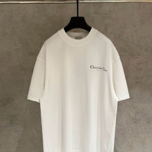 ディオール Tシャツ ロゴ刺繍 ホワイト FS389