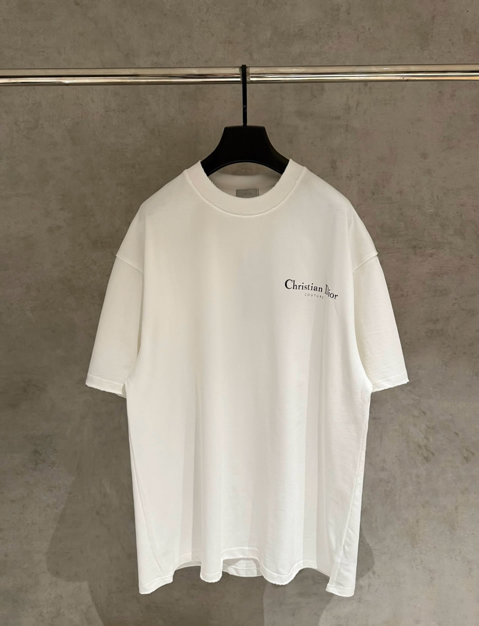 ディオール Tシャツ ロゴ刺繍 ホワイト FS389