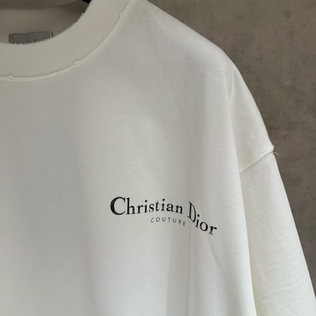ディオール Tシャツ ロゴ刺繍 ホワイト FS389 - 画像 (6)