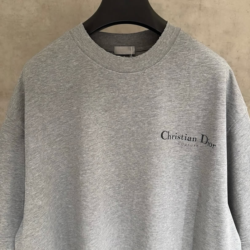 ディオール Tシャツ ロゴ刺繍 グレー FS390 - 画像 (3)