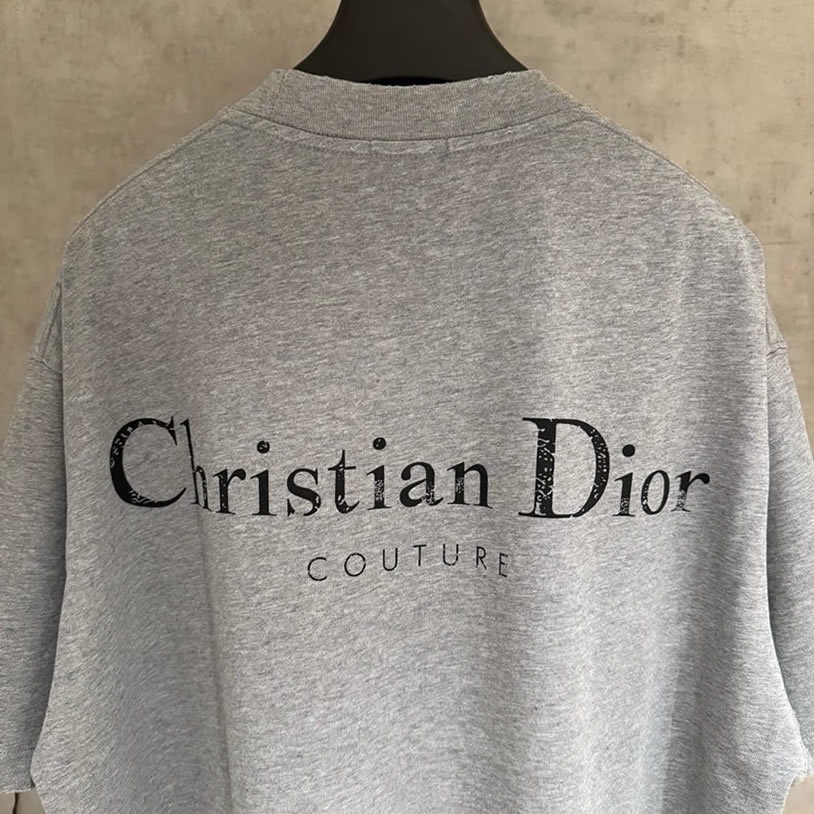 ディオール Tシャツ ロゴ刺繍 グレー FS390 - 画像 (4)