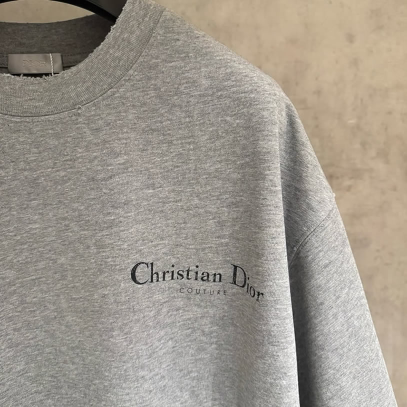 ディオール Tシャツ ロゴ刺繍 グレー FS390 - 画像 (6)