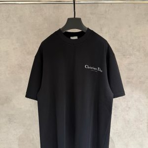 ディオール Tシャツ ロゴ刺繍 ブラック FS391
