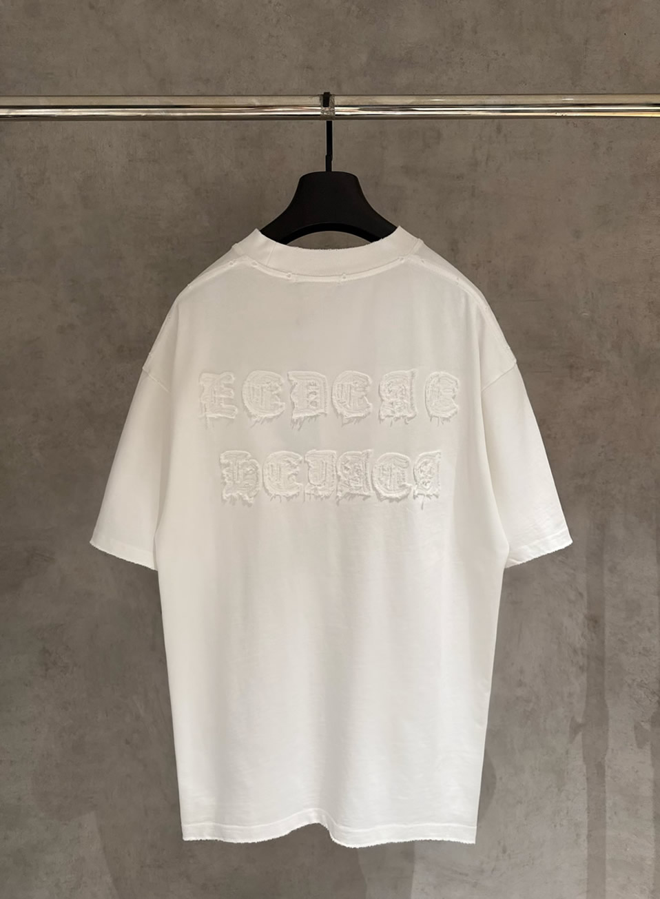 クロムハーツ Tシャツ デストロイ加工 ホワイト FS394 - 画像 (2)