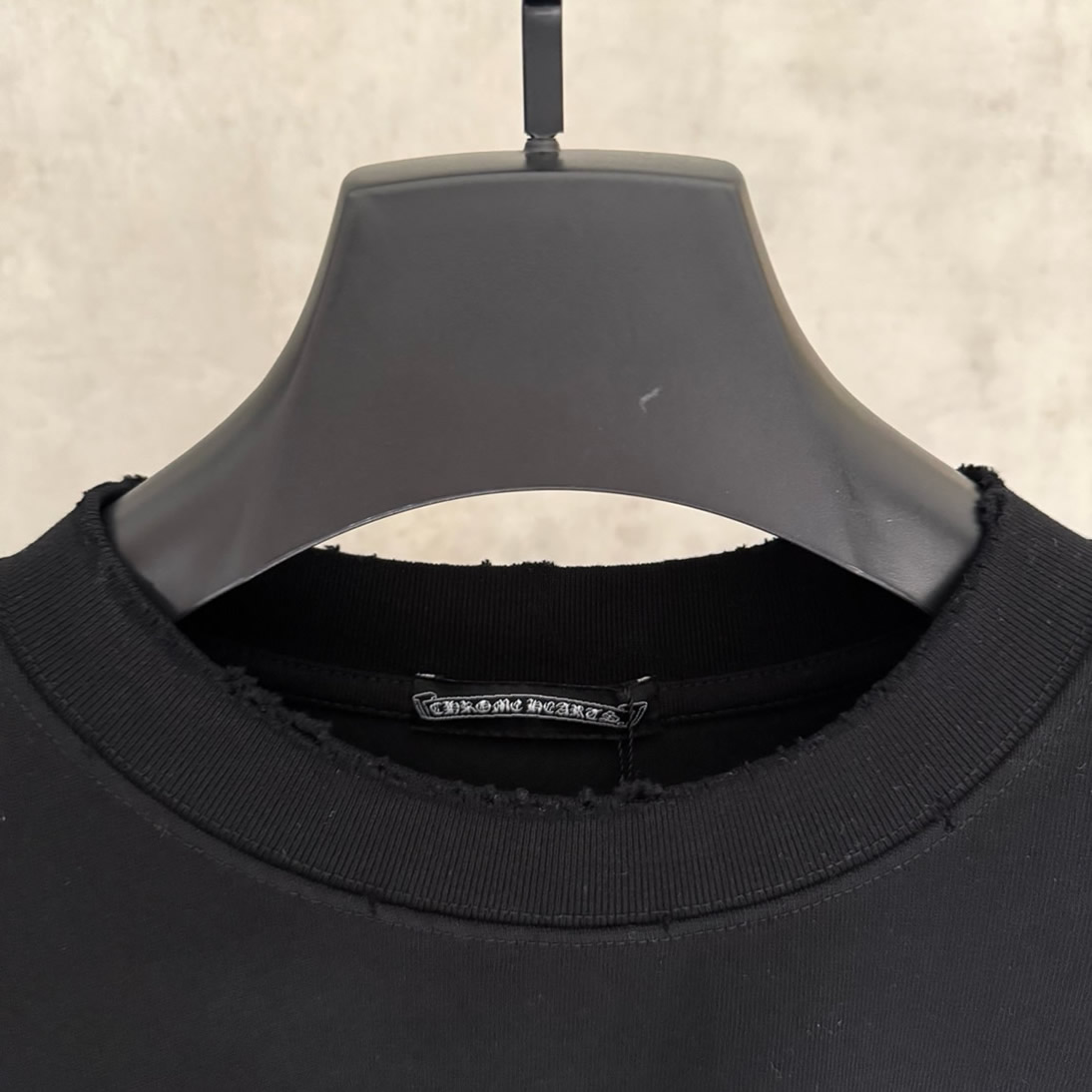 クロムハーツ Tシャツ デストロイ加工 ブラック FS395 - 画像 (5)
