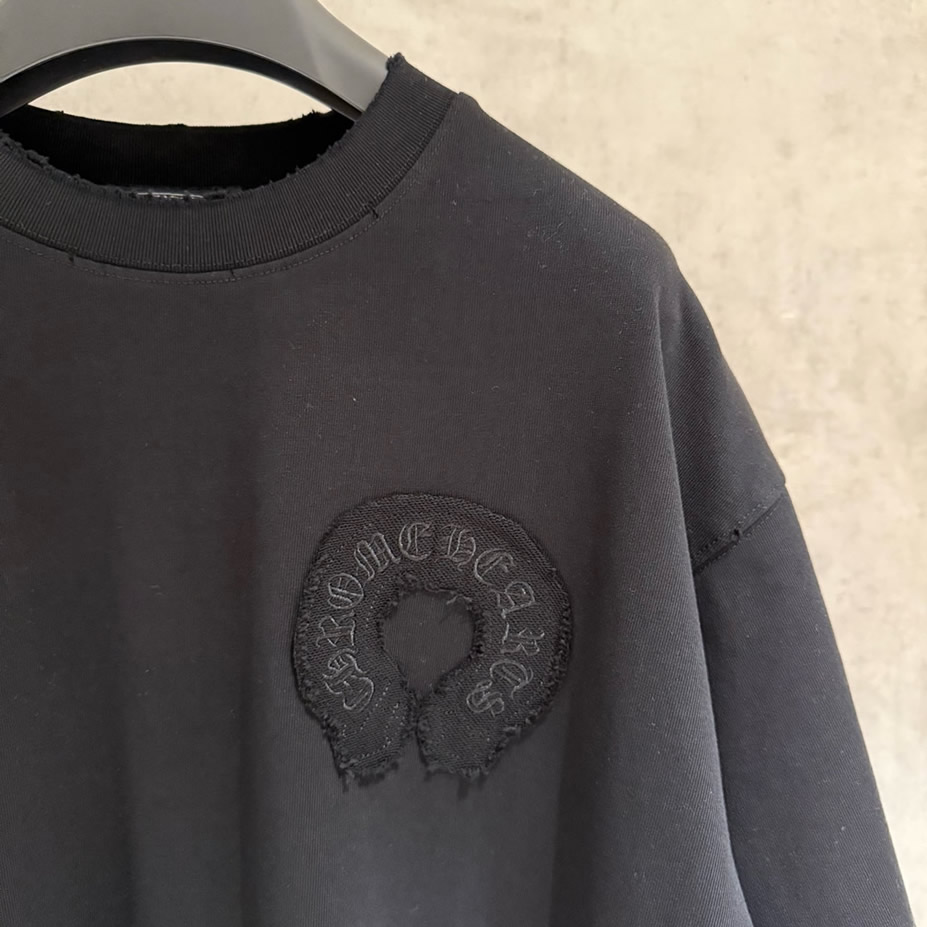 クロムハーツ Tシャツ デストロイ加工 ブラック FS395 - 画像 (6)