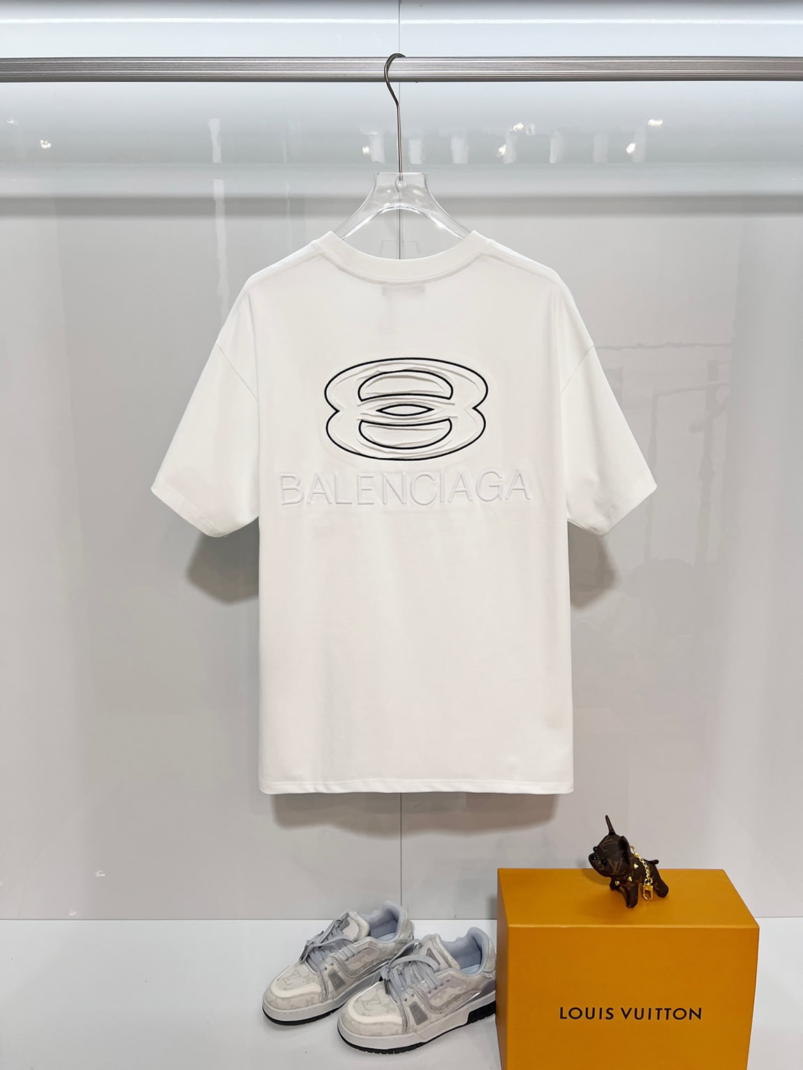 バレンシアガ Tシャツ 立体刺繍 ホワイト FS396 - 画像 (2)