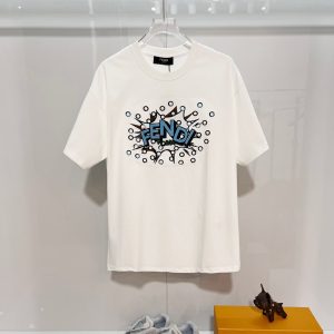 フェンディ Tシャツ コミックモチーフ ホワイト FS400