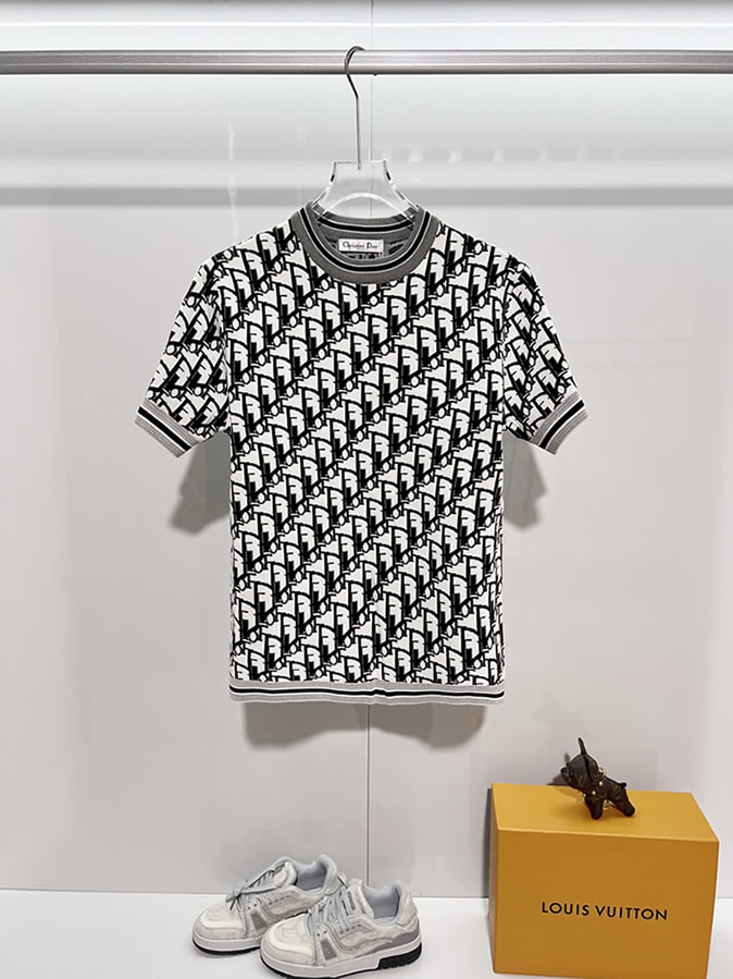 ディオール ニット Tシャツ オブリーク ブラック FS409