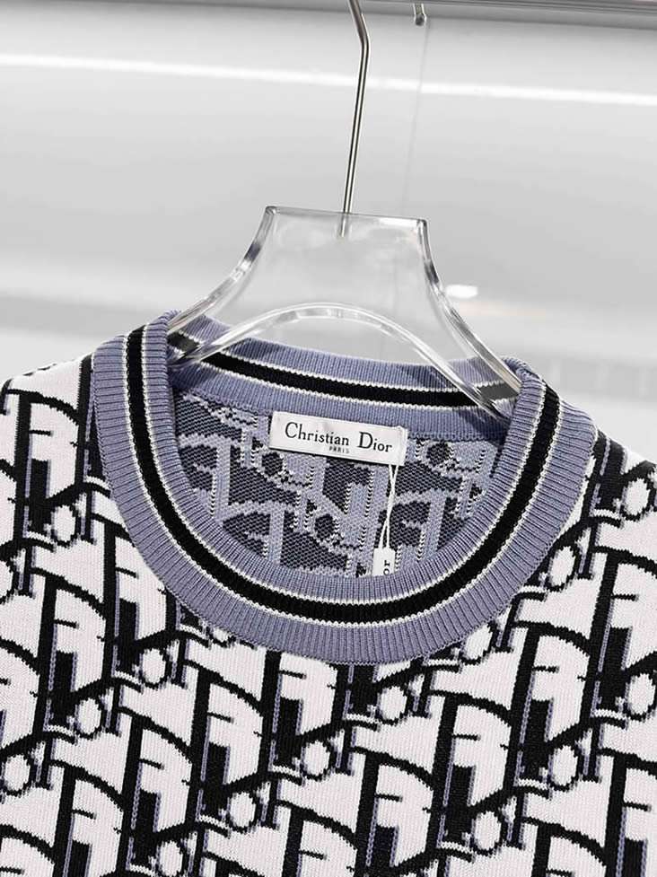 ディオール ニット Tシャツ オブリーク ブルー FS410 - 画像 (2)