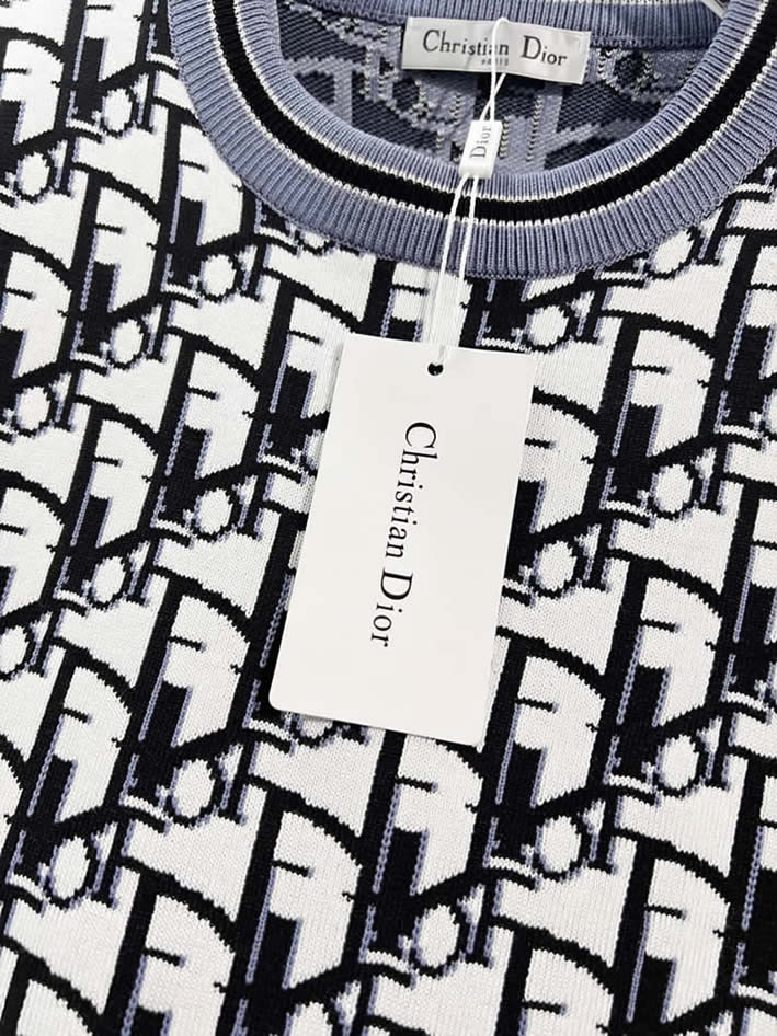 ディオール ニット Tシャツ オブリーク ブルー FS410 - 画像 (3)