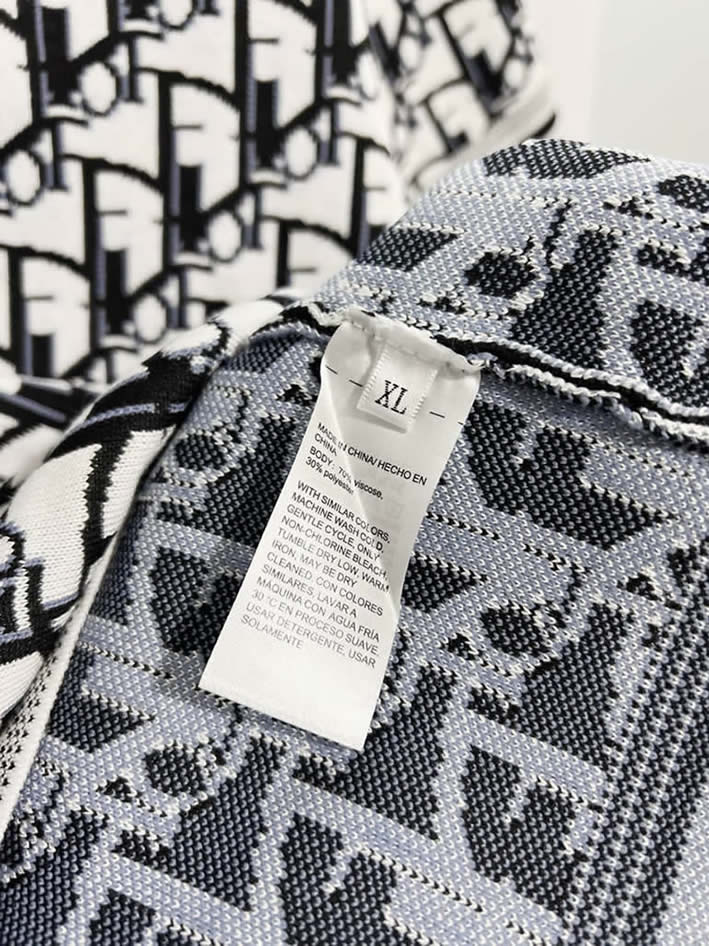 ディオール ニット Tシャツ オブリーク ブルー FS410 - 画像 (5)