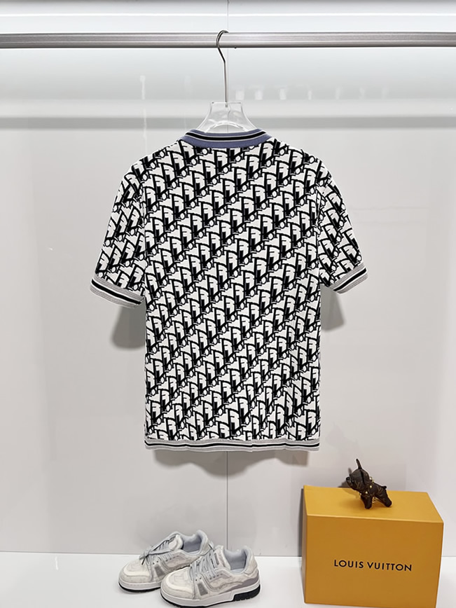 ディオール ニット Tシャツ オブリーク ブルー FS410 - 画像 (6)