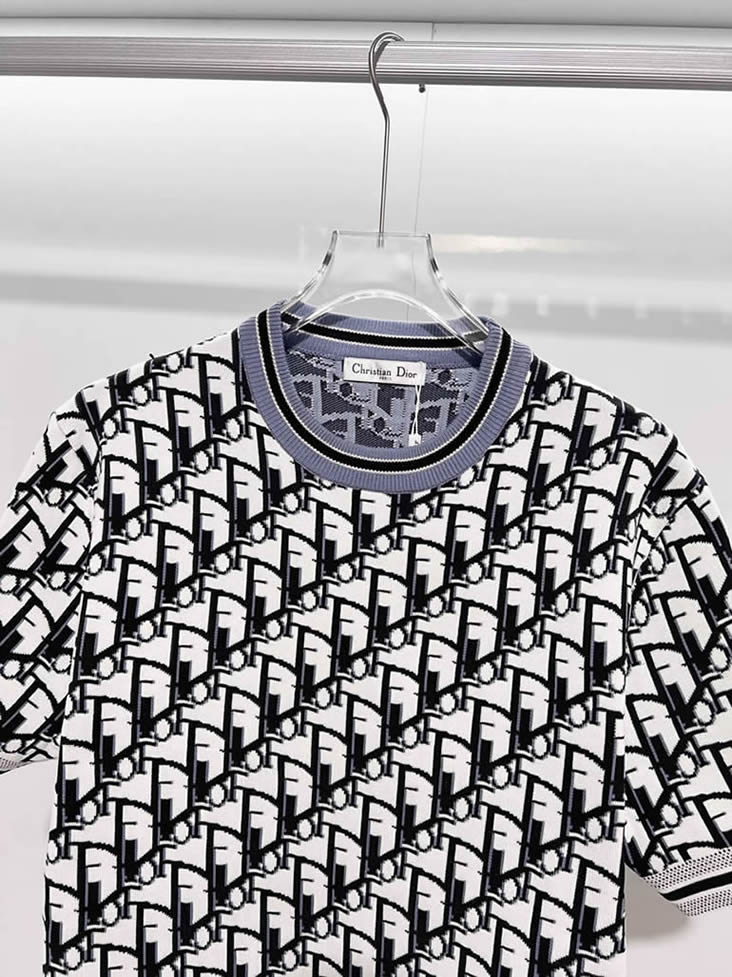 ディオール ニット Tシャツ オブリーク ブルー FS410 - 画像 (7)