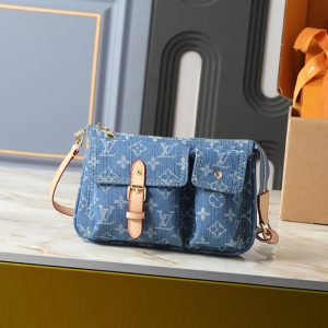 ルイ・ヴィトン ショルダーバッグ モノグラム ブルー M27602
