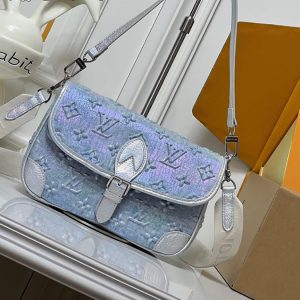 ルイ・ヴィトン ハンドバッグ モノグラム メタリックブルー M77679