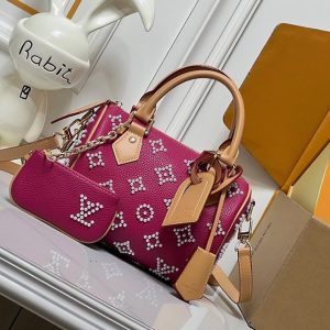 ルイ・ヴィトン ハンドバッグ モノグラム パール装飾 ピンク M41120