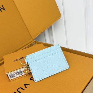 ルイ・ヴィトン カードケース モノグラム・アンプラント ライトブルー M28392