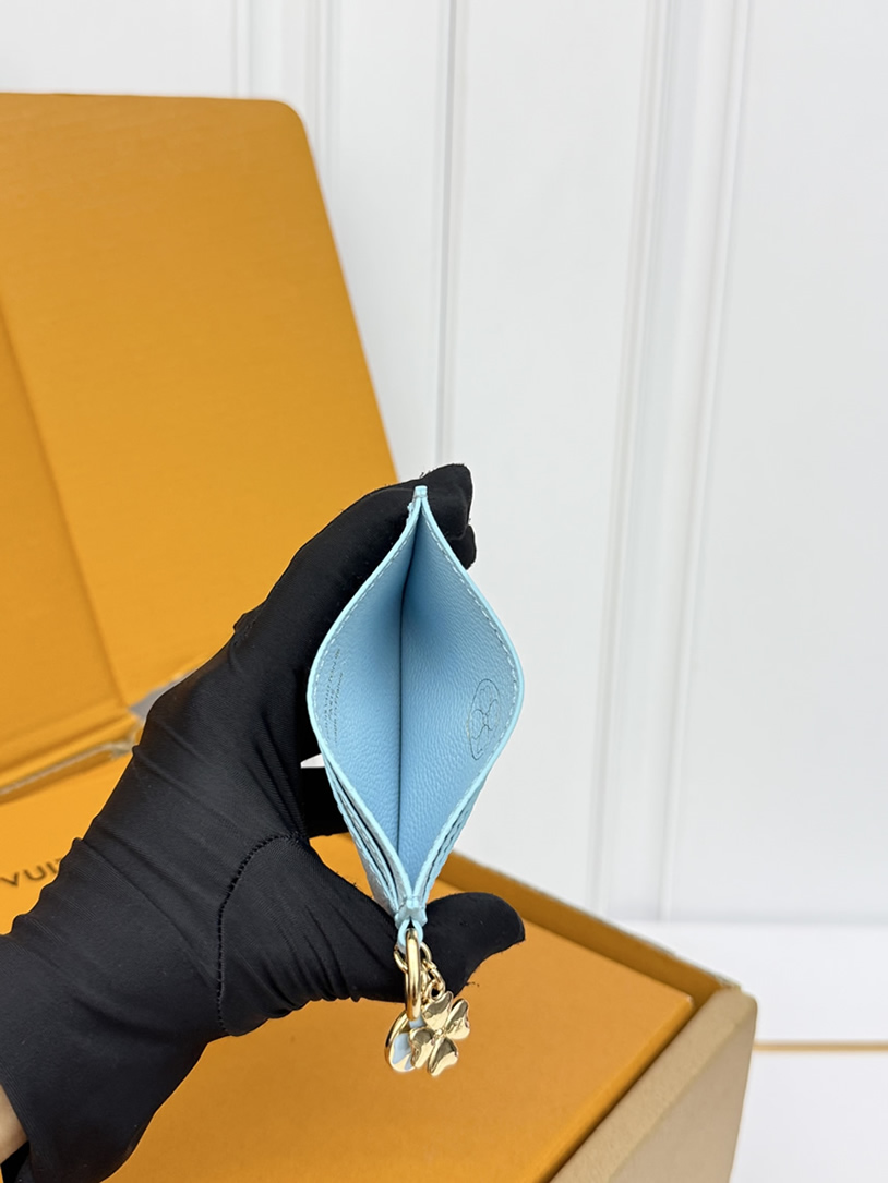 ルイ・ヴィトン カードケース モノグラム・アンプラント ライトブルー M28392 - 画像 (7)