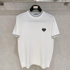 プラダ ニットTシャツ トライアングルロゴ FS411