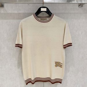 バーバリー ニットTシャツ 騎士刺繍 FS413