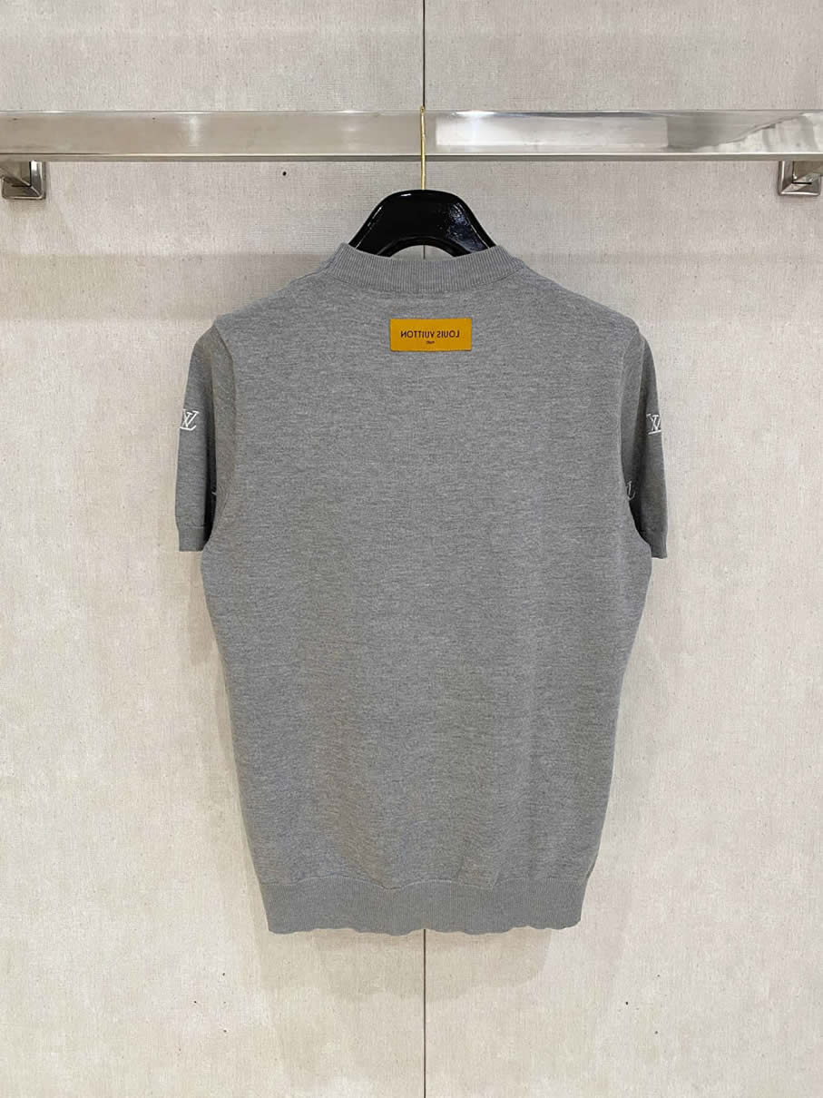 ルイ・ヴィトン ニットTシャツ LVロゴ FS414 - 画像 (6)