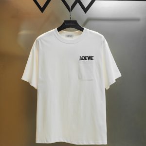 ロエベ ポケット付きTシャツ ロゴ刺繍 FS418