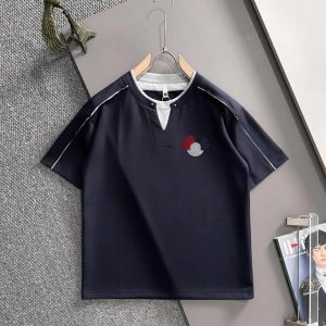 モンクレール フェイクレイヤードTシャツ ロゴ刺繍 FS422