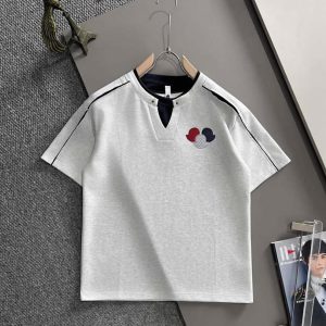 モンクレール フェイクレイヤードTシャツ ロゴ刺繍 FS423