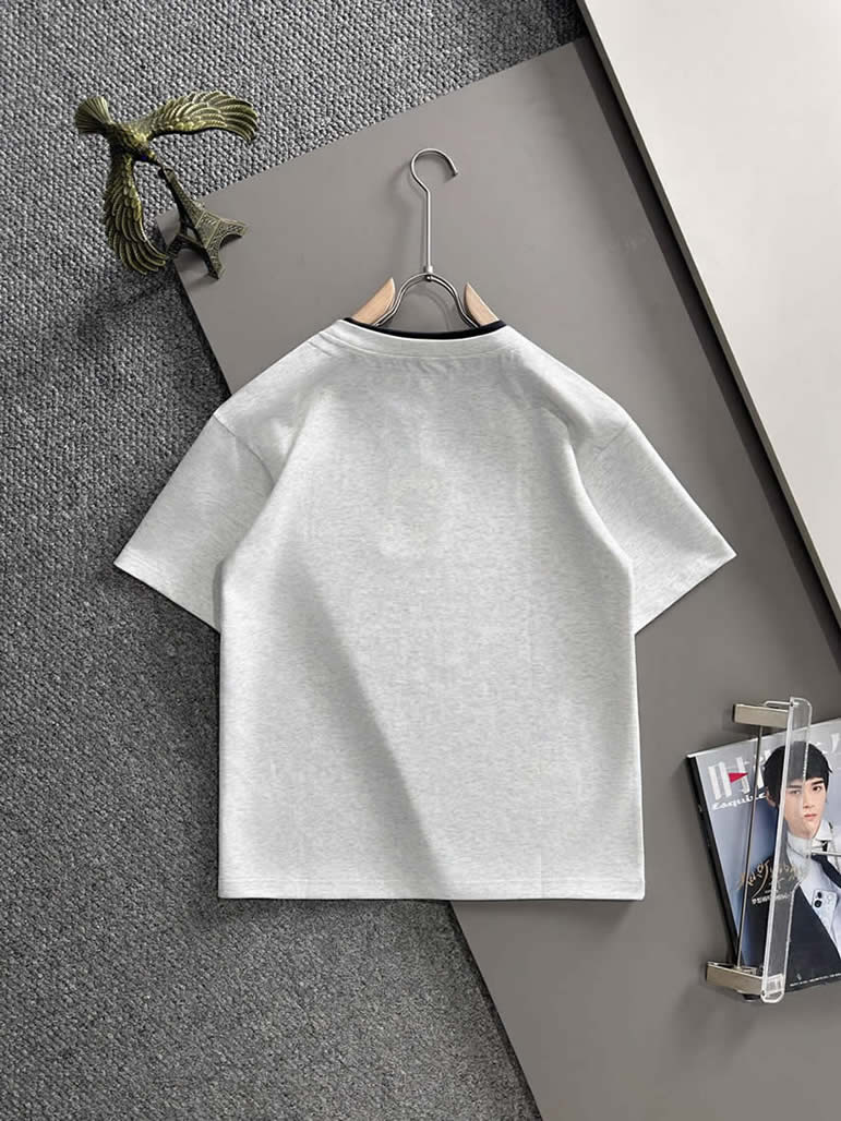 モンクレール フェイクレイヤードTシャツ ロゴ刺繍 FS423 - 画像 (9)