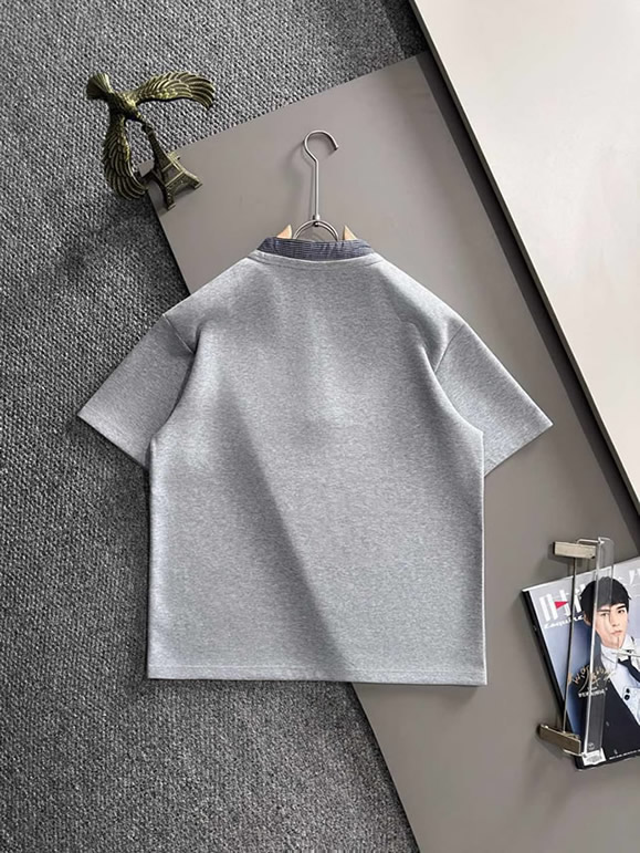 グッチ ヘンリーネックTシャツ ロゴ刺繍 FS425 - 画像 (9)