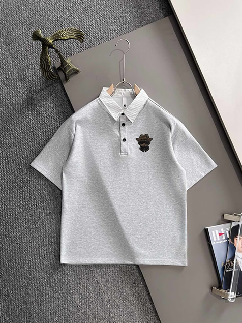 フェンディ フェイクレイヤードTシャツ ロゴ刺繍 FS430