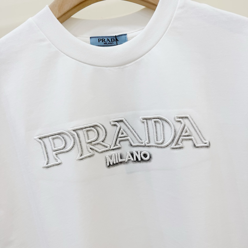 プラダ ロゴTシャツ 立体刺繍 FS436 - 画像 (4)