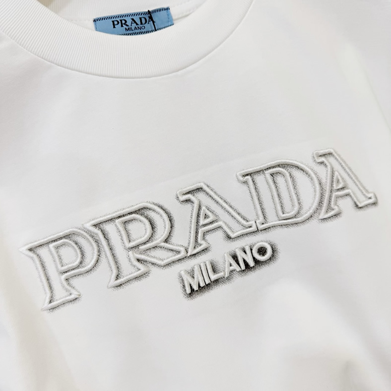 プラダ ロゴTシャツ 立体刺繍 FS436 - 画像 (5)