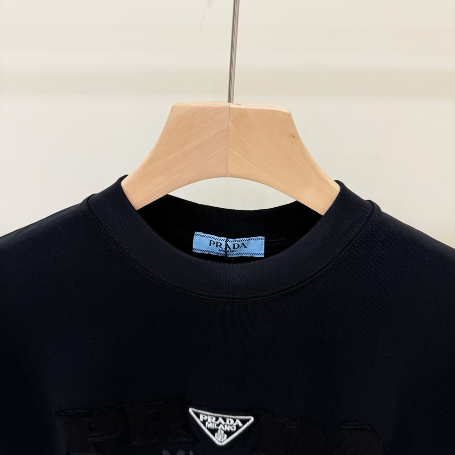 プラダ ロゴ刺繍Tシャツ トライアングルロゴ FS438 - 画像 (3)