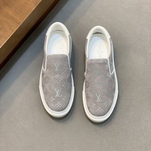 ルイ・ヴィトン スリッポン モノグラム グレー/ホワイト shoes451